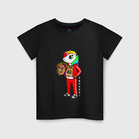 Детская футболка хлопок с принтом Tekashi в Белгороде, 100% хлопок | круглый вырез горловины, полуприлегающий силуэт, длина до линии бедер | 6ix9ine | sixnine | tekashi