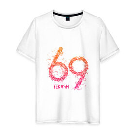 Мужская футболка хлопок с принтом Tekashi69 в Белгороде, 100% хлопок | прямой крой, круглый вырез горловины, длина до линии бедер, слегка спущенное плечо. | 6ix9ine | sixnine | tekashi