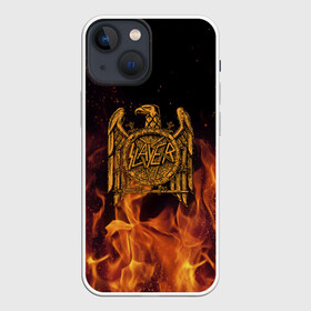 Чехол для iPhone 13 mini с принтом Slayer в Белгороде,  |  | slayer | группа | гэри холт | керри кинг | метал | музыка | пентаграмма | песни | пол бостаф | рок | слаер | слайер | слеар | слеер | слейр | слеяр | том арайа | трэш | тяжелый | хеви