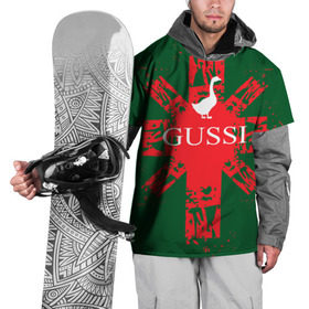 Накидка на куртку 3D с принтом GUSSI Union Jack в Белгороде, 100% полиэстер |  | gucci | gussi ga ga ga | gussi gang | бренд | британия | великобритания | птица | юнион джек