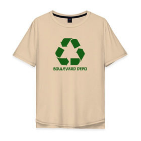 Мужская футболка хлопок Oversize с принтом Boulevard Depo в Белгороде, 100% хлопок | свободный крой, круглый ворот, “спинка” длиннее передней части | bdepo | boulevard depo | артем шатохин | булевард депо