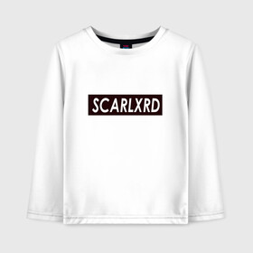 Детский лонгслив хлопок с принтом scarlxrd_black в Белгороде, 100% хлопок | круглый вырез горловины, полуприлегающий силуэт, длина до линии бедер | Тематика изображения на принте: scarlxrd | мариус