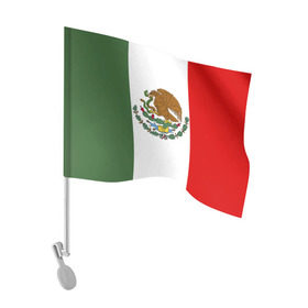 Флаг для автомобиля с принтом Мексика Чемпионат Мира в Белгороде, 100% полиэстер | Размер: 30*21 см | mexico | бразилия | мексика | сборная мексики | футбол | чемпионат мира