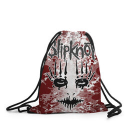 Рюкзак-мешок 3D с принтом Slipknot Joey Jordison в Белгороде, 100% полиэстер | плотность ткани — 200 г/м2, размер — 35 х 45 см; лямки — толстые шнурки, застежка на шнуровке, без карманов и подкладки | 