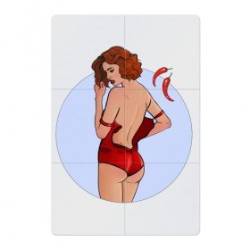 Магнитный плакат 2Х3 с принтом Чили в Белгороде, Полимерный материал с магнитным слоем | 6 деталей размером 9*9 см | Тематика изображения на принте: белье | девушка | купальник | перец | чили. красный