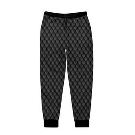 Мужские брюки 3D с принтом Черный дракон в Белгороде, 100% полиэстер | манжеты по низу, эластичный пояс регулируется шнурком, по бокам два кармана без застежек, внутренняя часть кармана из мелкой сетки | змея | кожа | текстура | черный | черный дракон