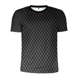 Мужская футболка 3D спортивная с принтом Чешуя дракона в Белгороде, 100% полиэстер с улучшенными характеристиками | приталенный силуэт, круглая горловина, широкие плечи, сужается к линии бедра | змеиная кожа | змея | черный