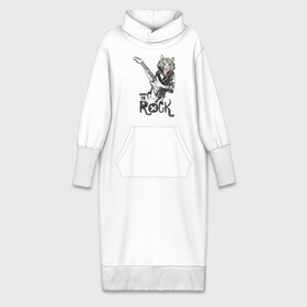 Платье удлиненное хлопок с принтом Тигр Рок в Белгороде,  |  | rock | гитара | рок | рокер | тигр | тигры