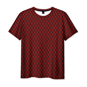 Мужская футболка 3D с принтом Красный дракон в Белгороде, 100% полиэфир | прямой крой, круглый вырез горловины, длина до линии бедер | смапавпав