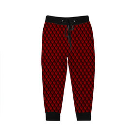 Детские брюки 3D с принтом Красный дракон в Белгороде, 100% полиэстер | манжеты по низу, эластичный пояс регулируется шнурком, по бокам два кармана без застежек, внутренняя часть кармана из мелкой сетки | смапавпав