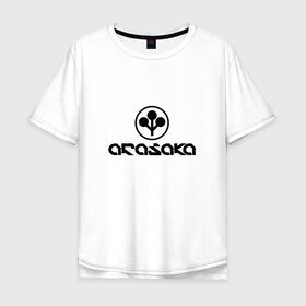 Мужская футболка хлопок Oversize с принтом ARASAKA \ CYBERPUNK 2077 в Белгороде, 100% хлопок | свободный крой, круглый ворот, “спинка” длиннее передней части | Тематика изображения на принте: 