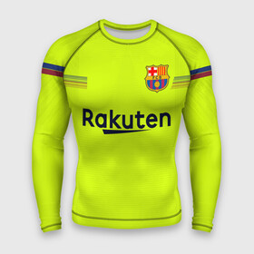 Мужской рашгард 3D с принтом Messi away 18 19 в Белгороде,  |  | barcelona | champions | league | lionel | messi | spain | барселона | испания | лига | лионель | месси | чемпионов