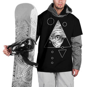 Накидка на куртку 3D с принтом Всевидящее око в Белгороде, 100% полиэстер |  | Тематика изображения на принте: tattoo | в треугольнике | всевидящее око | всевидящий глаз | зрачок | пирамида | тату