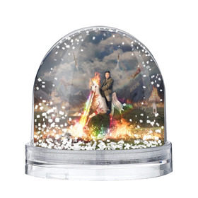 Снежный шар с принтом Ким чен ын на Единороге в Белгороде, Пластик | Изображение внутри шара печатается на глянцевой фотобумаге с двух сторон | 