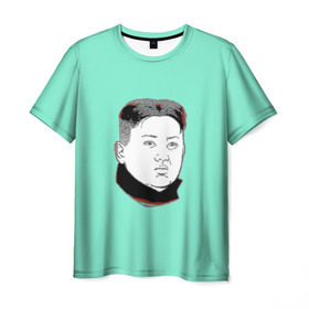 Мужская футболка 3D с принтом Ким чен ын в Белгороде, 100% полиэфир | прямой крой, круглый вырез горловины, длина до линии бедер | 