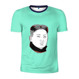 Мужская футболка 3D спортивная с принтом Ким чен ын в Белгороде, 100% полиэстер с улучшенными характеристиками | приталенный силуэт, круглая горловина, широкие плечи, сужается к линии бедра | 