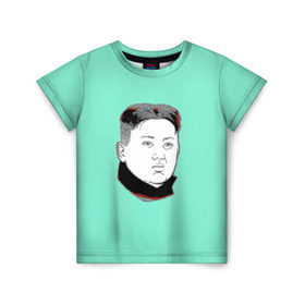 Детская футболка 3D с принтом Ким чен ын в Белгороде, 100% гипоаллергенный полиэфир | прямой крой, круглый вырез горловины, длина до линии бедер, чуть спущенное плечо, ткань немного тянется | 