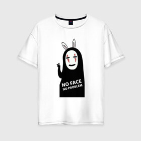 Женская футболка хлопок Oversize с принтом Унесенные призраками в Белгороде, 100% хлопок | свободный крой, круглый ворот, спущенный рукав, длина до линии бедер
 | spirited away | миядзаки | хаяо
