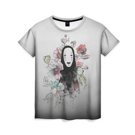 Женская футболка 3D с принтом Унесенные призраками в Белгороде, 100% полиэфир ( синтетическое хлопкоподобное полотно) | прямой крой, круглый вырез горловины, длина до линии бедер | spirited away | миядзаки | хаяо