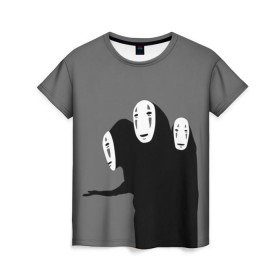 Женская футболка 3D с принтом Унесенные призраками в Белгороде, 100% полиэфир ( синтетическое хлопкоподобное полотно) | прямой крой, круглый вырез горловины, длина до линии бедер | spirited away | миядзаки | хаяо