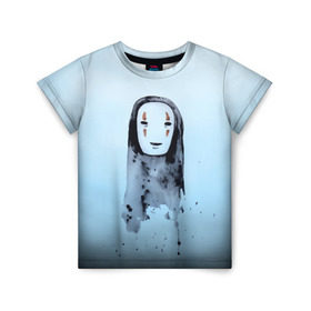 Детская футболка 3D с принтом Унесенные призраками в Белгороде, 100% гипоаллергенный полиэфир | прямой крой, круглый вырез горловины, длина до линии бедер, чуть спущенное плечо, ткань немного тянется | Тематика изображения на принте: spirited away | миядзаки | хаяо