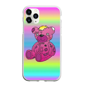 Чехол для iPhone 11 Pro матовый с принтом Мишка Lil Peep в Белгороде, Силикон |  | gbc | hip hop | lil peep | love | pink | rap | лил пип | лилпип | медведь | медвежонок | мишка | реп | розовый | рэп | тату | трэп | хип хоп | эмо