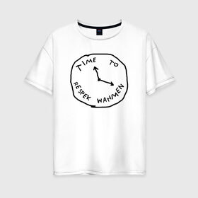 Женская футболка хлопок Oversize с принтом Respek Wahmen в Белгороде, 100% хлопок | свободный крой, круглый ворот, спущенный рукав, длина до линии бедер
 | bro army | felix kjellberg | pew die pie | pewdiepie | пьюдипай | феликс чельберг