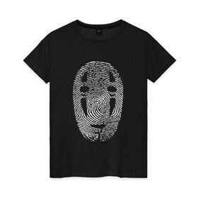 Женская футболка хлопок с принтом Безликий в Белгороде, 100% хлопок | прямой крой, круглый вырез горловины, длина до линии бедер, слегка спущенное плечо | spirited away | миядзаки | хаяо