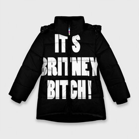 Зимняя куртка для девочек 3D с принтом Its Britney Bitch в Белгороде, ткань верха — 100% полиэстер; подклад — 100% полиэстер, утеплитель — 100% полиэстер. | длина ниже бедра, удлиненная спинка, воротник стойка и отстегивающийся капюшон. Есть боковые карманы с листочкой на кнопках, утяжки по низу изделия и внутренний карман на молнии. 

Предусмотрены светоотражающий принт на спинке, радужный светоотражающий элемент на пуллере молнии и на резинке для утяжки. | Тематика изображения на принте: baby one more time | britney spears | oops | бритни спирс