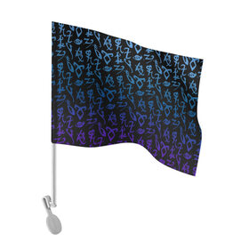 Флаг для автомобиля с принтом Blue runes в Белгороде, 100% полиэстер | Размер: 30*21 см | freeform | shadowhunters | доминик шервуд | клэри фрэй | кэтрин макнамара | фэнтази