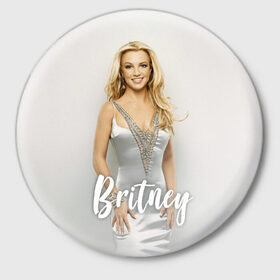 Значок с принтом Britney _ в Белгороде,  металл | круглая форма, металлическая застежка в виде булавки | baby one more time | britney spears | oops | бритни спирс