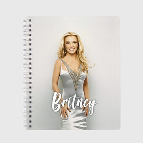 Тетрадь с принтом Britney _ в Белгороде, 100% бумага | 48 листов, плотность листов — 60 г/м2, плотность картонной обложки — 250 г/м2. Листы скреплены сбоку удобной пружинной спиралью. Уголки страниц и обложки скругленные. Цвет линий — светло-серый
 | Тематика изображения на принте: baby one more time | britney spears | oops | бритни спирс