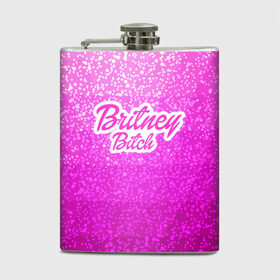 Фляга с принтом Britney Bitch _pink в Белгороде, металлический корпус | емкость 0,22 л, размер 125 х 94 мм. Виниловая наклейка запечатывается полностью | baby one more time | britney spears | oops | бритни спирс
