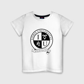 Детская футболка хлопок с принтом Idris University в Белгороде, 100% хлопок | круглый вырез горловины, полуприлегающий силуэт, длина до линии бедер | freeform | shadowhunters | доминик шервуд | клэри фрэй | кэтрин макнамара | фэнтази