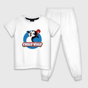 Детская пижама хлопок с принтом Чилли Вилли в Белгороде, 100% хлопок |  брюки и футболка прямого кроя, без карманов, на брюках мягкая резинка на поясе и по низу штанин
 | chili vili | chilli willi | chilly willy | пингвин | пингвиненок | чили вили | чилли вилли