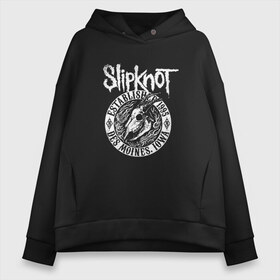 Женское худи Oversize хлопок с принтом Slipknot в Белгороде, френч-терри — 70% хлопок, 30% полиэстер. Мягкий теплый начес внутри —100% хлопок | боковые карманы, эластичные манжеты и нижняя кромка, капюшон на магнитной кнопке | slipknot | альтернативный | грув | джей вайнберг | кользящий узел | крис фен | крэйг джонс | метал | мик томсон | музыка | ню | петля | рок | сид уилсон | слайпкнот | слипкнот | слипнот | удавка