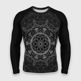 Мужской рашгард 3D с принтом Мандала в Белгороде,  |  | black | circle | draw | flower | ink | mandala | ornament | pattern | абстракт | геометрия | жизнь | круг | круговой | орнамент | паттерн | симметрия | узоры | цветок | чернила