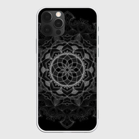 Чехол для iPhone 12 Pro Max с принтом Мандала в Белгороде, Силикон |  | black | circle | draw | flower | ink | mandala | ornament | pattern | абстракт | геометрия | жизнь | круг | круговой | орнамент | паттерн | симметрия | узоры | цветок | чернила