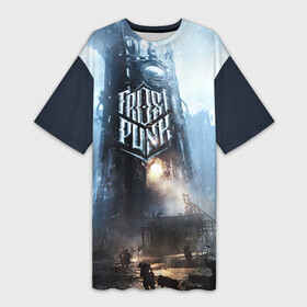Платье-футболка 3D с принтом Frost punk в Белгороде,  |  | 