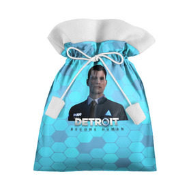 Подарочный 3D мешок с принтом Detroit: Become Human в Белгороде, 100% полиэстер | Размер: 29*39 см | android | connor | dbh | detroit | detroit become human | deviant | game | gamer | андроид | девиант | детройт | игра | коннор