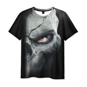 Мужская футболка 3D с принтом Darksiders II: Death Lives в Белгороде, 100% полиэфир | прямой крой, круглый вырез горловины, длина до линии бедер | ад | апокалипсис | война | тьма
