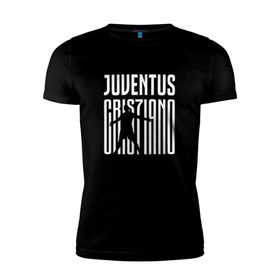 Мужская футболка премиум с принтом Juventus - Cristiano Ronaldo 7 в Белгороде, 92% хлопок, 8% лайкра | приталенный силуэт, круглый вырез ворота, длина до линии бедра, короткий рукав | 0x000000123 | cristiano ronaldo | juventus | криштиано роналдо | ювентус