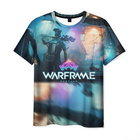Мужская футболка 3D с принтом WARFRAME FORTUNA в Белгороде, 100% полиэфир | прямой крой, круглый вырез горловины, длина до линии бедер | 2019 | fortuna | stalker | warframe | варфрейм | сталкер | тэнно