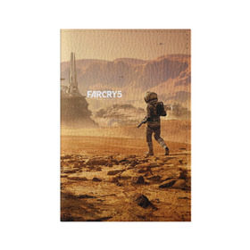 Обложка для паспорта матовая кожа с принтом FAR CRY 5 LOST ON MARS в Белгороде, натуральная матовая кожа | размер 19,3 х 13,7 см; прозрачные пластиковые крепления | Тематика изображения на принте: action | far cry | far cry 5 | lost on mars | игра | космонавт | космос | марс | экшн