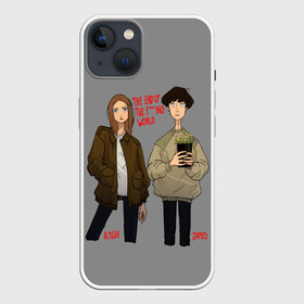 Чехол для iPhone 13 с принтом Конец го Мира в Белгороде,  |  | alex lawther | allysa | james | jessica barden | netflix | алекс лоутер | джессика барден | нетфликс