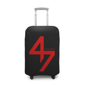 Чехол для чемодана 3D с принтом AGENT 47 HITMAN (НА СПИНЕ) в Белгороде, 86% полиэфир, 14% спандекс | двустороннее нанесение принта, прорези для ручек и колес | Тематика изображения на принте: agent 47 | агент 47 | хитман