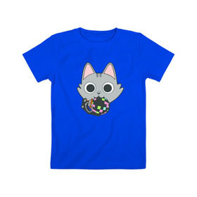 Детская футболка хлопок с принтом Boogie в Белгороде, 100% хлопок | круглый вырез горловины, полуприлегающий силуэт, длина до линии бедер | battle royale | cat | батл роял | киса | кот | фортнайт | фортнит