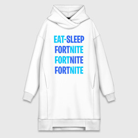 Платье-худи хлопок с принтом Eat Sleep Fortnite в Белгороде,  |  | battle royale | fortnite | victory royale | батл роял | фортнайт