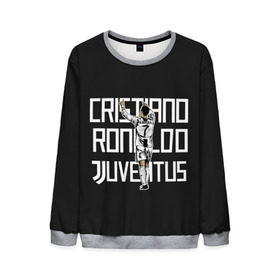 Мужской свитшот 3D с принтом Cristiano Ronaldo. Juventus в Белгороде, 100% полиэстер с мягким внутренним слоем | круглый вырез горловины, мягкая резинка на манжетах и поясе, свободная посадка по фигуре | Тематика изображения на принте: 7 | champion | cr7 | cristiano | footballer | forward | juventus | portugal | ronaldo | крис | криштиану | португалия | реал | рон | роналду | ронни | форвард | футболист | чемпион | ювентус