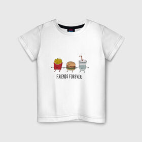 Детская футболка хлопок с принтом Best friend в Белгороде, 100% хлопок | круглый вырез горловины, полуприлегающий силуэт, длина до линии бедер | 